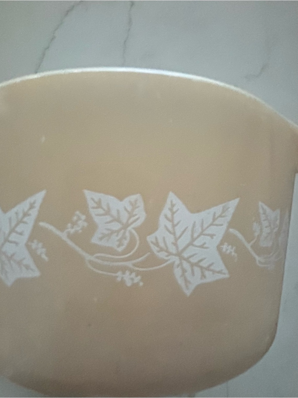Pyrex Cream Ivy Leaf Vintage Mixing Bowl